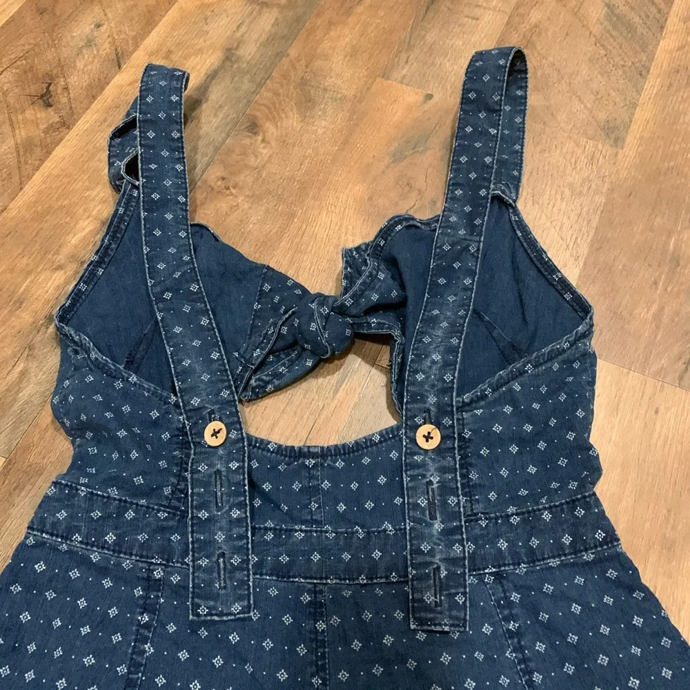 Free People Blue Printed Denim Romper - Picture 9 of 10